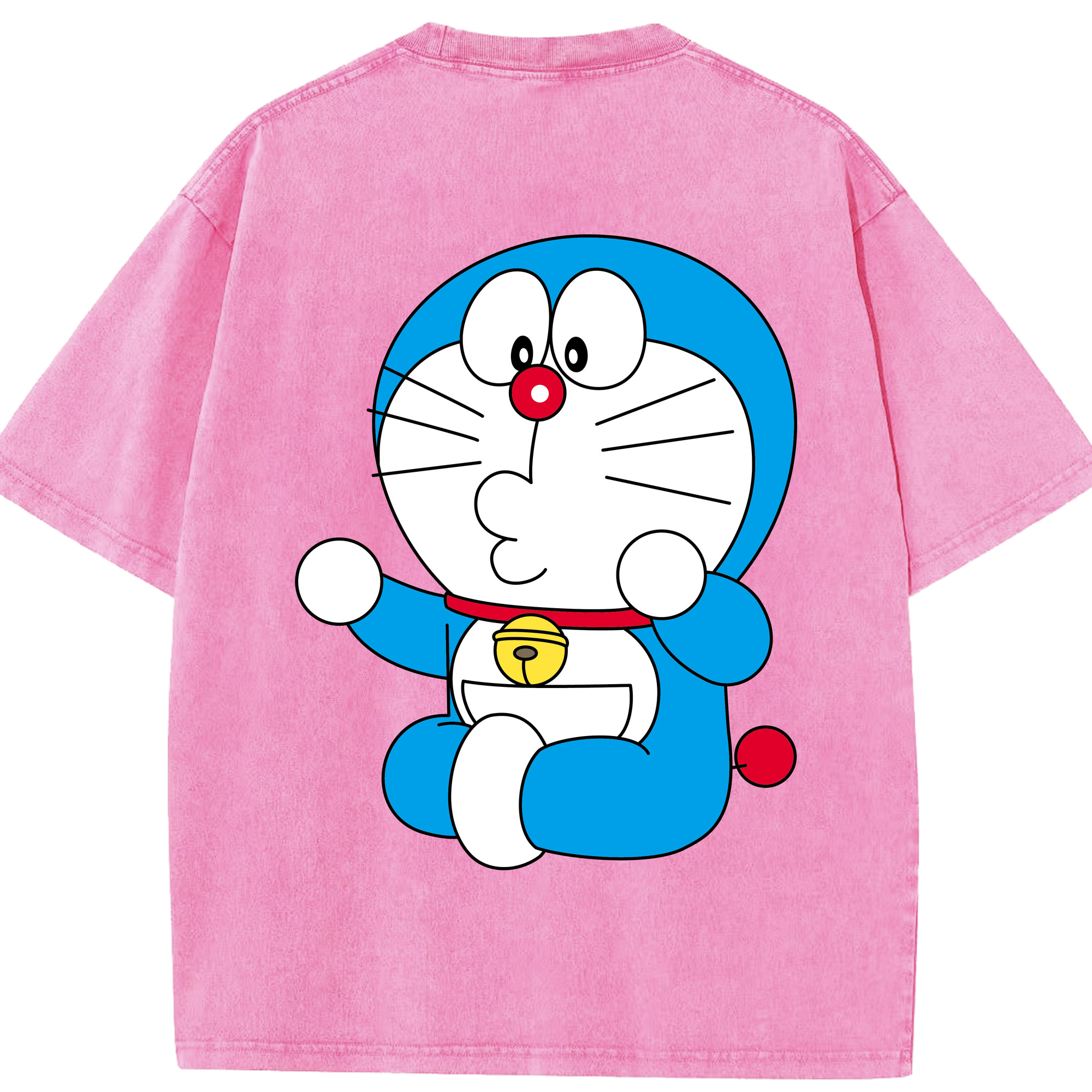 （画像用） ドラえもん Doraemon 綿100% ヴィンテージ風 半袖Tシャツ（背面プリント）